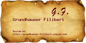 Grundhauser Filibert névjegykártya